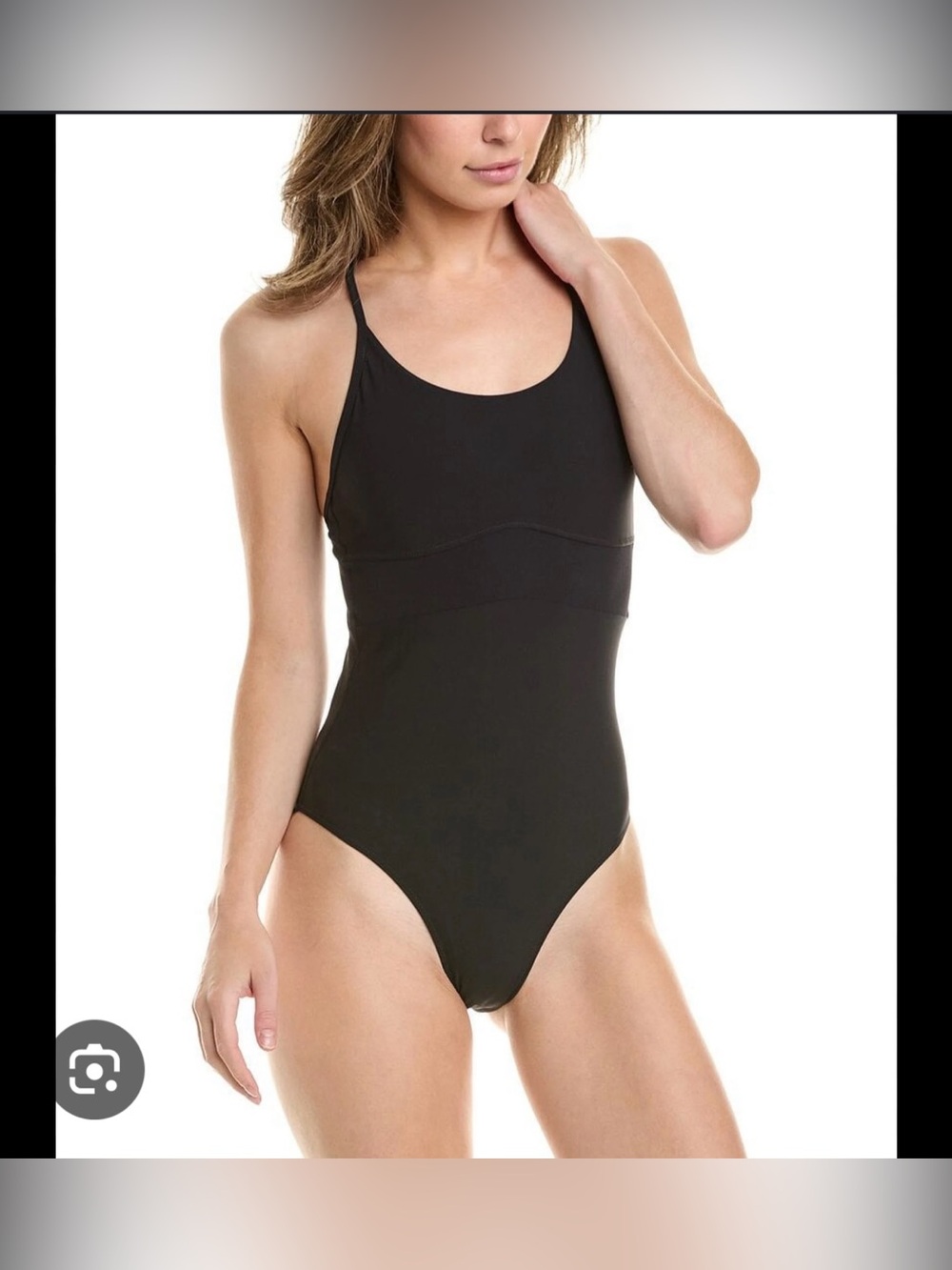 Sweaty Betty Aqua Xtra Life Performance Swimsuit One Piece Black XS Cutout